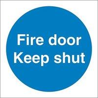Keep Fire Door Shut Self Adhesive Vinyl 100mm x 100mm