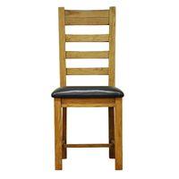 Kettle Stamford Ladder Back Wooden Chair with Seat Pad