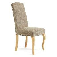 Kensington Fabric Dining Chair Bark Oak Legs