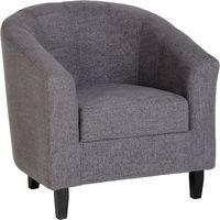Kent Fabric Tub Chair Grey