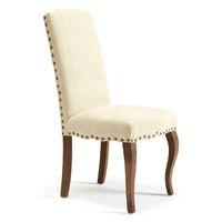 Kensington Fabric Dining Chair Pearl Walnut Legs