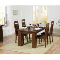 Kentucky 150cm Dark Oak Dining Table with Monaco Chairs