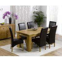 Kentucky 180cm Oak Dining Table with Cannes Chairs