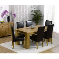 Kentucky 180cm Oak Dining Table with Rustique Chairs