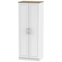 kent white ash and oak wardrobe tall 2ft 6in plain