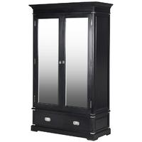 Kensington Black Mirrored 2 Door Cabinet