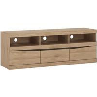 Kensington Oak TV Unit - Wide 3 Drawer