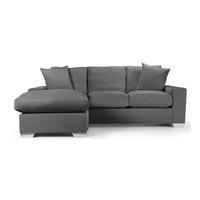 Kensington Large Chaise Sofa in Grey