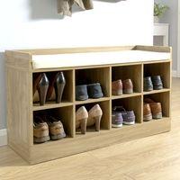 Kempton Shoe Bench in Oak