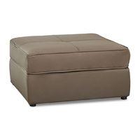 Kendal Faux Leather Ottoman with Storage Luxury Taupe