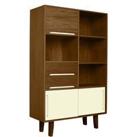 Kensington Walnut Bookcase Vanilla