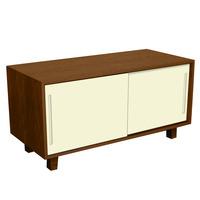 kensington walnut tv unit vanilla