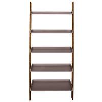 Kensington Walnut Ladder Shelf Unit Grey