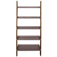 kensington walnut ladder shelf unit grey