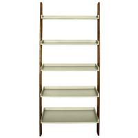 kensington walnut ladder shelf unit vanilla