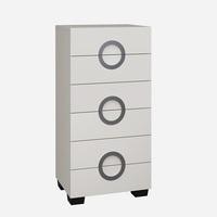 Kennedy Chest of Drawers In Cashmere High Gloss
