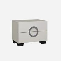 kennedy modern bedside cabinet in cashmere high gloss