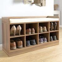 Kempton Shoe Bench in Walnut