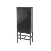 kelso metal storage cabinet in dark brown with 2 doors