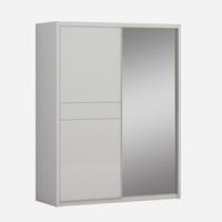 kennedy mirror wardrobe in cashmere high gloss and sliding doors