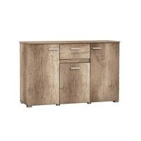 Kelso Wooden Sideboard In Monument Oak With 3 Doors