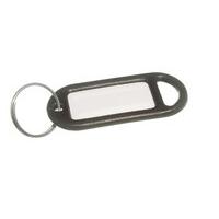 key ring tag 50mm x 20mm with label and split key ring black pack 2000 ...
