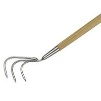 Kent and Stowe 70100041 Stainless Steel Long Handle with 3 Prong Cultivator