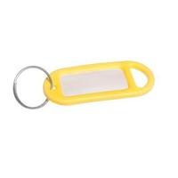 key ring tag 50mm x 20mm with label and split key ring yellow pk 1000 