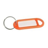 Key Ring Tag 50MM X 20MM with Label and Split Key Ring Orange ( pack 200 )