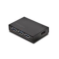 Kensington UH4000C 4 Port USB 3.0 Charge and Sync Hub with Power Adapter - Black