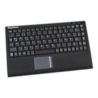 KeySonic Compact USB keyboard with touch pad - black soft skin