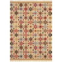 Kelim Beige & Multi Tribal Traditional Wool Rug 160x230