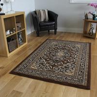 kensington vintage brown design rug 120cm x 170cm 3ft 11 x 5ft 7