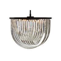 Kensington Townhouse Pendant Light Iron Crystal Antique Black Finish