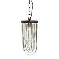 Kensington Townhouse Pendant Light Iron Crystal Antique Black Finish