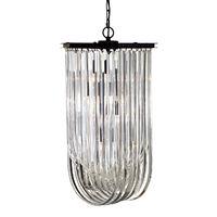 kensington townhouse pendant light iron crystal antique black finish