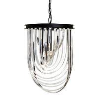 kensington townhouse pendant light iron crystal antique black finish