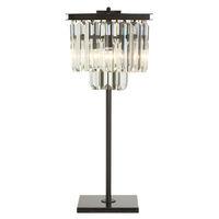 Kensington Townhouse Table Lamp Iron Crystals Antique Black Finish