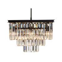 kensington townhouse pendant light iron crystal antique black finish