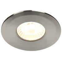 keely 45w cob led fire rated downlight satin nickel ip65 395lm 85310