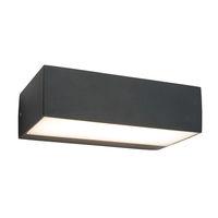 kempton 2 x 45w led cube up down wall black ip44 700lm 85549