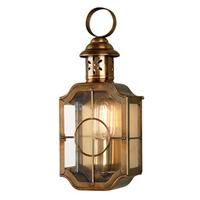 Kennington Solid Brass Outdoor Lantern, Antique Brass