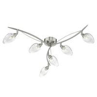 ker6446 kerris 6 light flush ceiling light in satin chrome