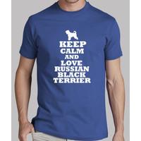 keep calm and love russian black terrier