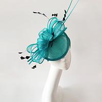 Kentucky Derby Church Races Green And Black Flax Wedding Event Fascinator