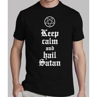 keep calm and hail satan v2 white