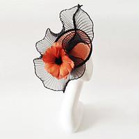 Kentucky Derby Church Races Black And Orange Wedding Event Fascinator