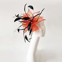 Kentucky Derby Church Races Black And Orange Wedding Event Fascinator