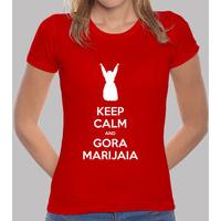 keep calm and gora marijaia red for neska