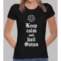 keep calm and hail satan v2 white